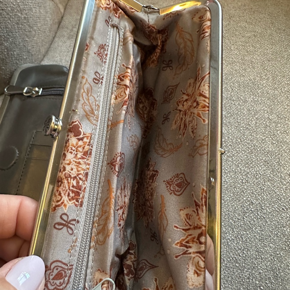 HOBO Grey Leather Clutch - Picture 7 of 8